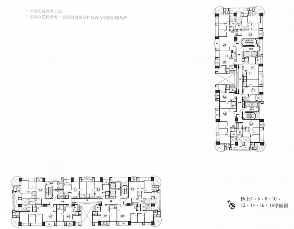 雙數樓層平面圖 台灣隱賦