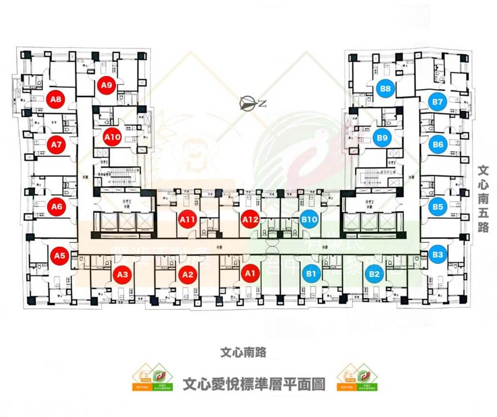 文心愛悅住宅層平面圖