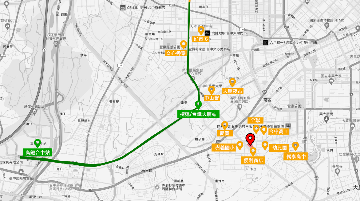 泓瑞文心南路商圈機能