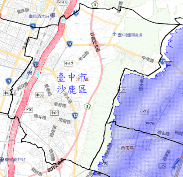 沙鹿災害潛勢-活動斷層