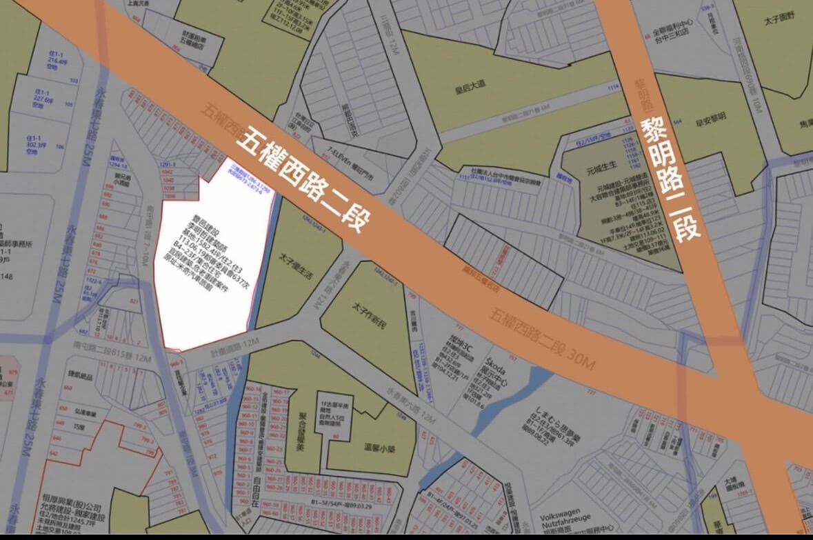 豐邑五權西二段 豐邑三塊厝段,豐邑泊金灣、豐邑建設、豐邑五權西路、柯驊軒、黎明商圈