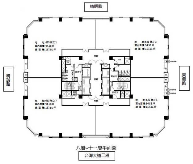 遠雄金融中心格局8-11F 遠雄金融中心格局8-11F