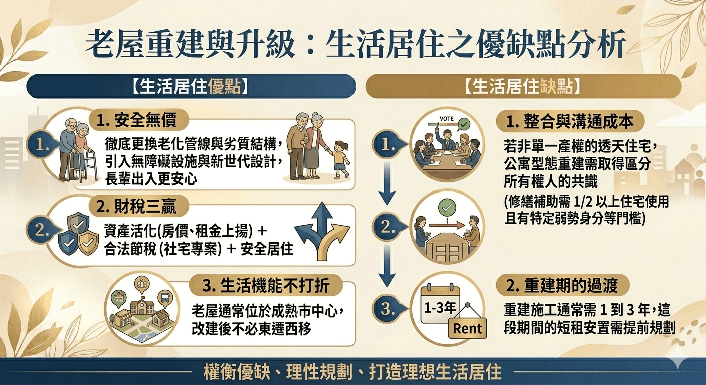 老屋重建、舊屋翻修、房屋修繕補助、包租代管、老屋改建、重建翻修哪個好、老屋重建全案管理、老屋修繕補助申請條件、社會住宅包租代管333、一戶可以重建嗎、資產活化 #全案管理